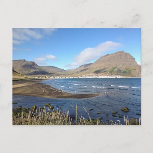 Bolungarvik, Vatnsfjörður, Island Postkarte (Vorderseite)