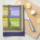 Bolzen aus Fabric Teeküche Handtuch 2024 Kalender (Viertel Falte)