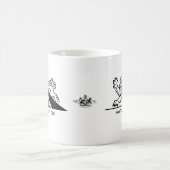 Bolzen des Löwe-w/Lightning {Schwarzes 1} Kaffeetasse (Mittel)
