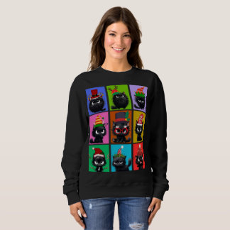 Bolzen Die Katze Weihnachten Frauen Sweatshirt