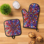 Bolzen Ofenhandschuh & Topflappen-Set (Oben Unten)