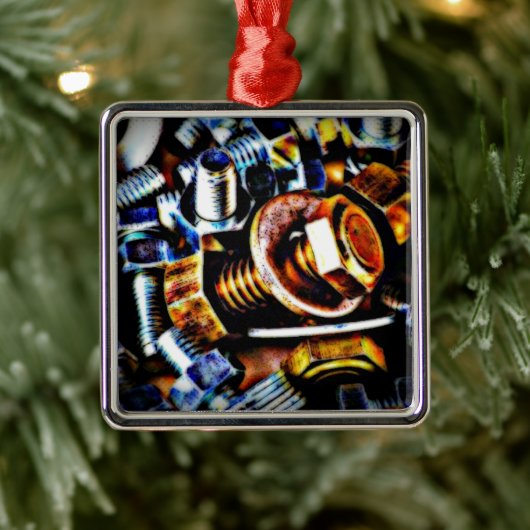 Bolzen Pop Art Silbernes Ornament (Baum)