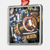 Bolzen Pop Art Silbernes Ornament (Links)