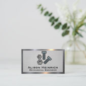 Bolzen und Nüsse | Stahlmetall Visitenkarte (Stehend Vorderseite)