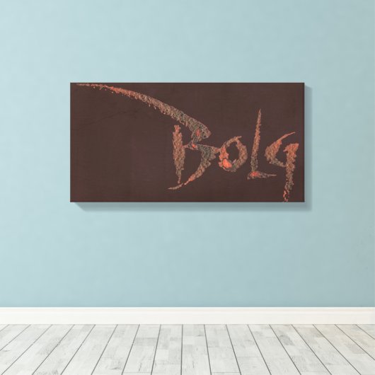 Bolzname Leinwanddruck (Insitu (Holzboden))