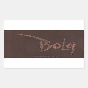 Bolzname Rechteckiger Aufkleber