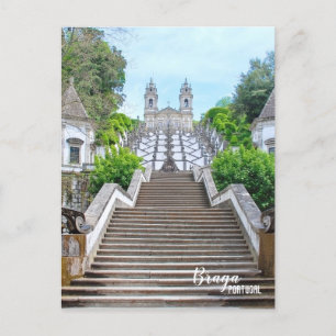 Bom Jesus Braga Heiligtum Foto mit Gebet Postkarte