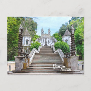 Bom Jesus Braga Heiligtum Foto mit Gebet Postkarte