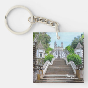 Bom Jesus Braga Heiligtum Foto mit Gebet Schlüsselanhänger
