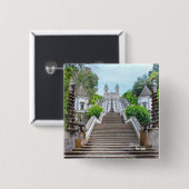 Bom Jesus de Braga Katholische Heiligtum, Portugal Button (Vorne & Hinten)