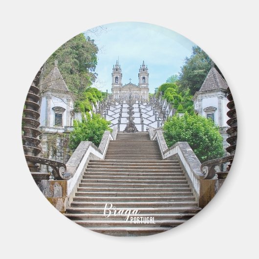Bom Jesus de Braga Katholische Heiligtum, Portugal Magnet (Vorne)