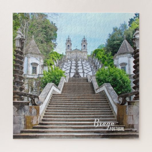 Bom Jesus de Braga Katholische Heiligtum, Portugal Puzzle (Vertikal)