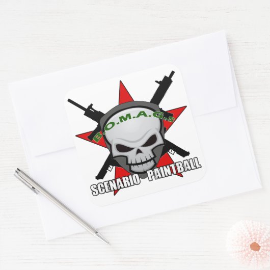 BOMAGS-Aufkleber Quadratischer Aufkleber (Umschlag)