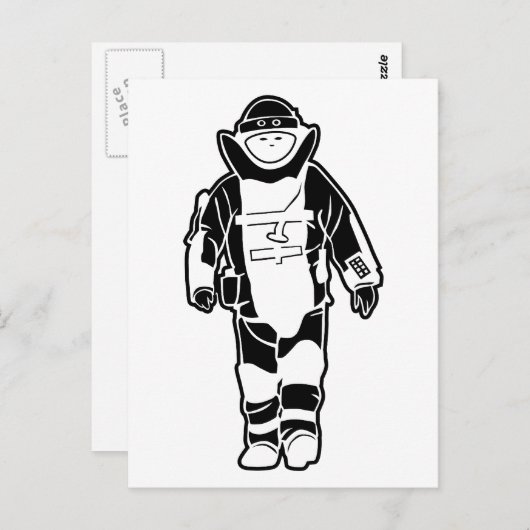 Bomb-Anzug Postkarte (Vorne/Hinten)