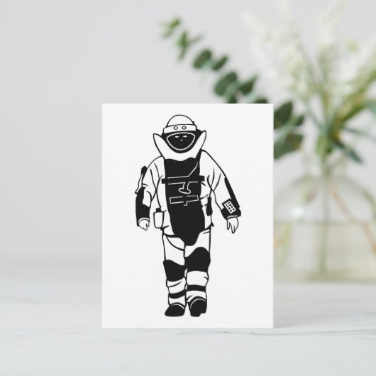 Bomb-Anzug Postkarte (Stehend Vorderseite)