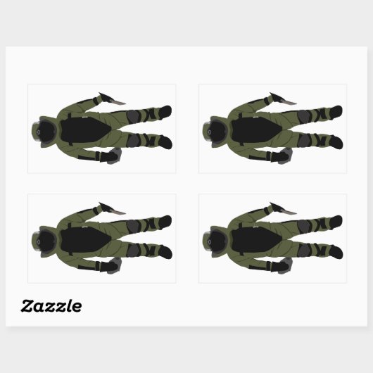 Bomb-Anzug Rechteckiger Aufkleber (Blatt)