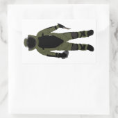 Bomb-Anzug Rechteckiger Aufkleber (Tasche)