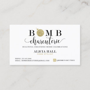 Bomb Charcuterie Custom Cards Nicht bearbeitet Visitenkarte
