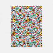 Bomb-Comic-Muster Fleecedecke (Vorderseite)