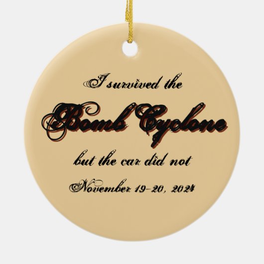 Bomb Cyclone Car 3 Keramik Ornament (Hinten)