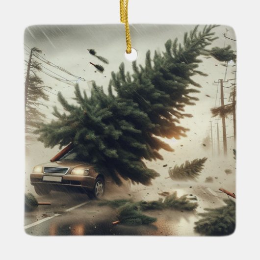 Bomb Cyclone Champagner Car Keramikornament (Vorderseite)