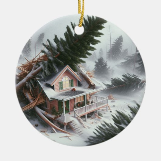 Bomb Cyclone House 4 Keramik Ornament (Vorne)