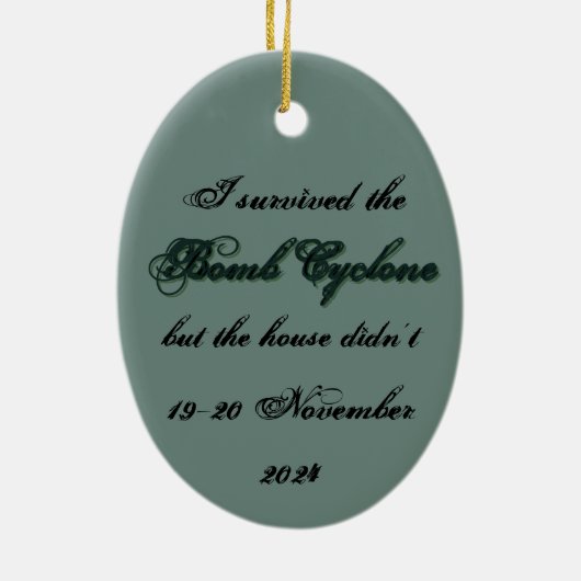 Bomb Cyclone House 4 Keramik Ornament (Hinten)