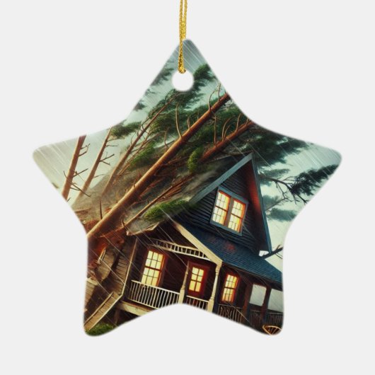 Bomb Cyclone House 6 Keramik Ornament (Vorne)