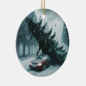 Bomb Cyclone Red Car Keramik Ornament (Rechts)