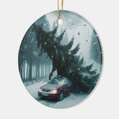Bomb Cyclone Red Car Keramik Ornament (Links)