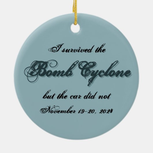 Bomb Cyclone Red Car Keramik Ornament (Hinten)
