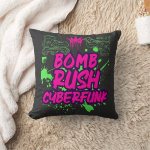 Bomb Rush Cyberfunk – Neon-Straßen-Graffiti-Vibes Kissen