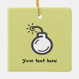 Bomb-Symbol Keramikornament