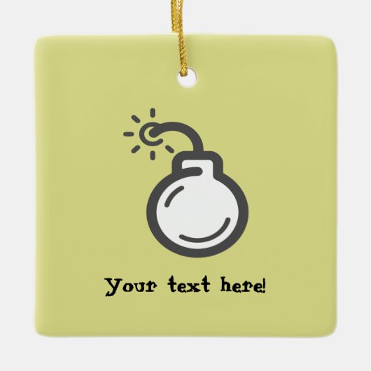 Bomb-Symbol Keramikornament (Vorderseite)