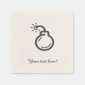 Bomb-Symbol Serviette (Vorderseite)