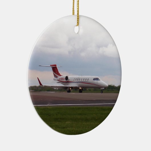 Bombardier Lear Jet 45XR Keramik Ornament (Rechts)