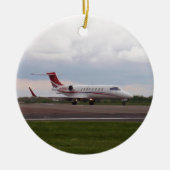 Bombardier Lear Jet 45XR Keramik Ornament (Vorne)