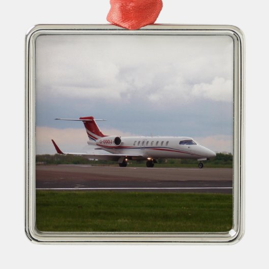 Bombardier Lear Jet 45XR Ornament Aus Metall (Vorne)