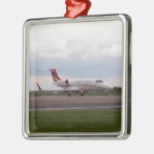 Bombardier Lear Jet 45XR Ornament Aus Metall (Links)