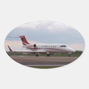 Bombardier Lear Jet 45XR Ovaler Aufkleber