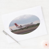Bombardier Lear Jet 45XR Ovaler Aufkleber (Umschlag)