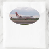 Bombardier Lear Jet 45XR Ovaler Aufkleber (Tasche)