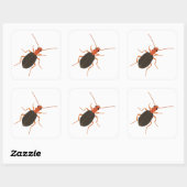 Bombardierkäfer Quadratischer Aufkleber (Blatt)