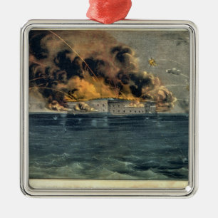 Bombardierung des Forts Sumter Silbernes Ornament
