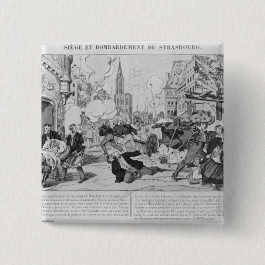 Bombardierung und Belagerung von Straßburg Button (Vorderseite)
