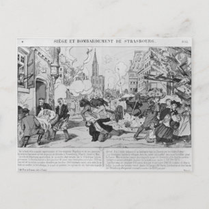 Bombardierung und Belagerung von Straßburg Postkarte