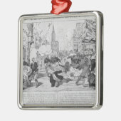 Bombardierung und Belagerung von Straßburg Silbernes Ornament (Links)