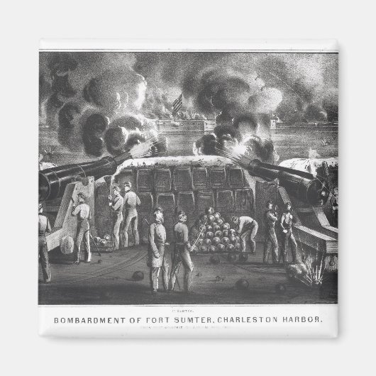 Bombardierung von Fort Sumter, Charleston Hafen Magnet (Vorne)