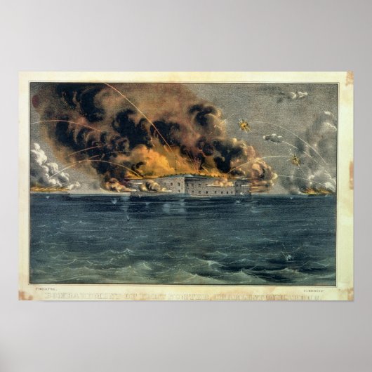 Bombardierung von Fort Sumter Poster (Vorne)