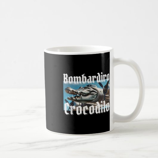 Bombardiro Bombardino Crocodilo Funny Italian Brai Kaffeetasse (Rechts)